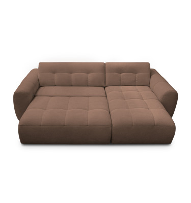 Ecksofa 4-Sitzer rechts LUMERO, braun