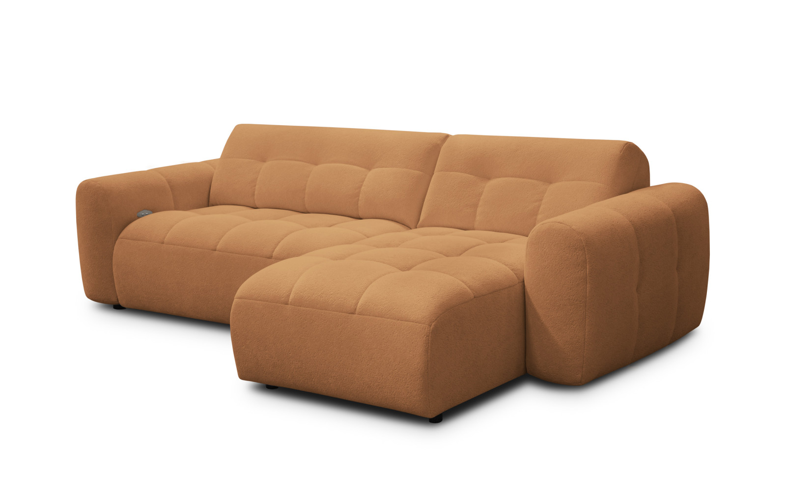 Ecksofa 4-Sitzer rechts LUMERO, orange