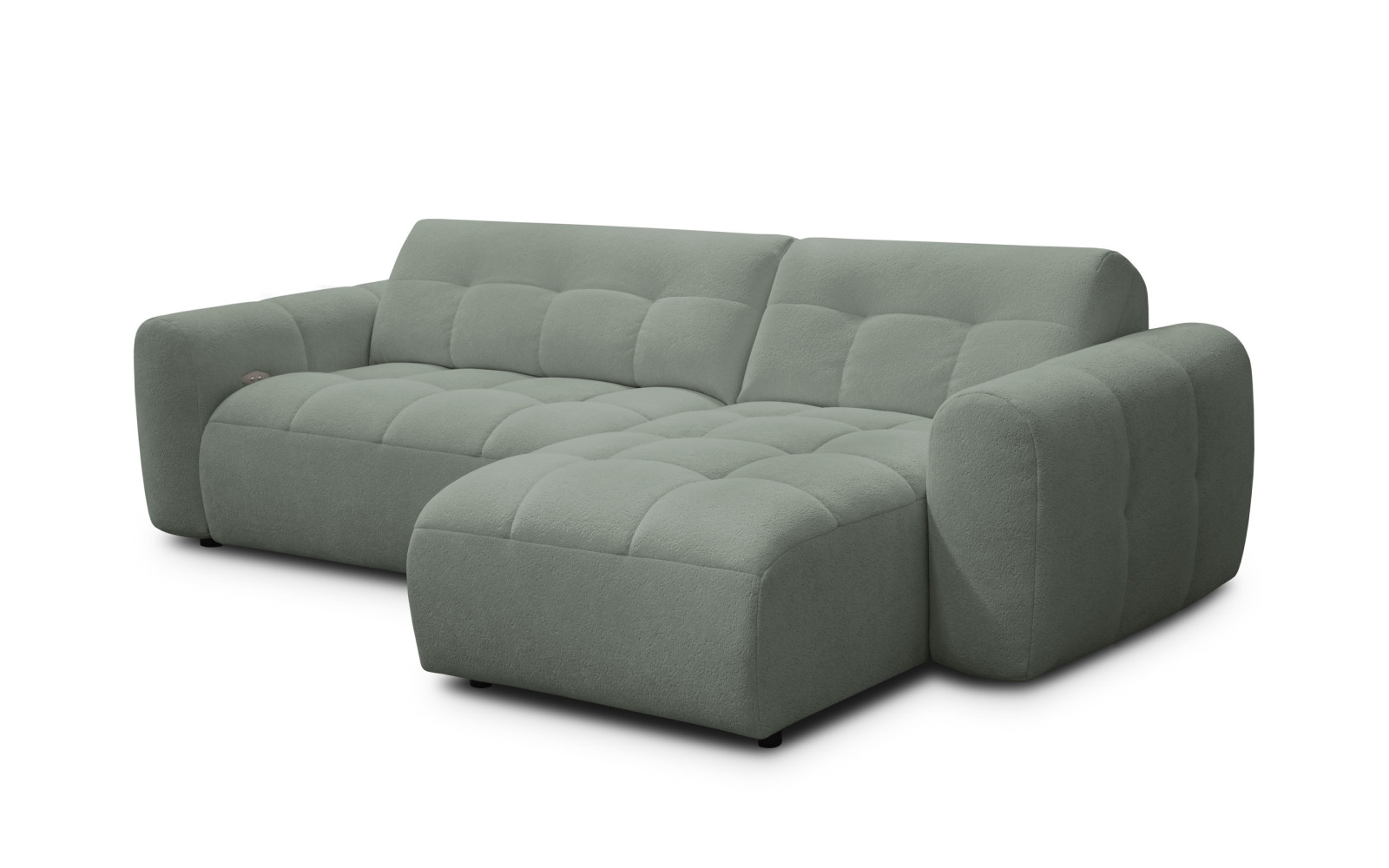 Ecksofa 4-Sitzer rechts LUMERO, olive