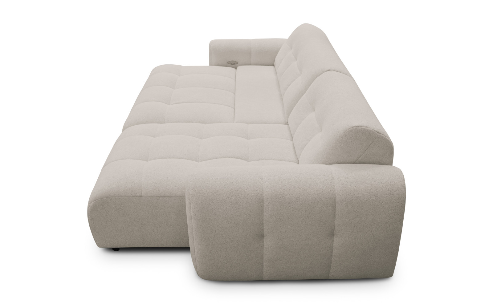 Ecksofa 4-Sitzer rechts LUMERO, creme