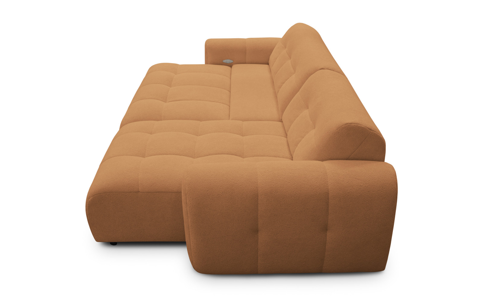 Ecksofa 4-Sitzer rechts LUMERO, orange