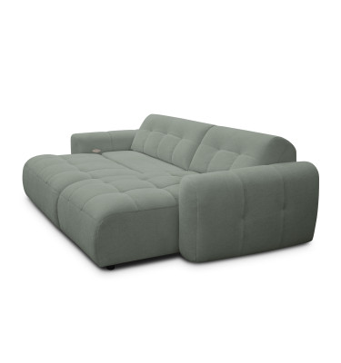 Ecksofa 4-Sitzer rechts LUMERO, olive