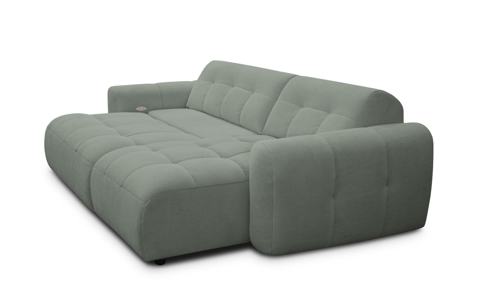 Ecksofa 4-Sitzer rechts LUMERO, olive