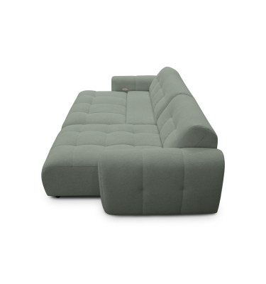 Ecksofa 4-Sitzer rechts LUMERO, olive