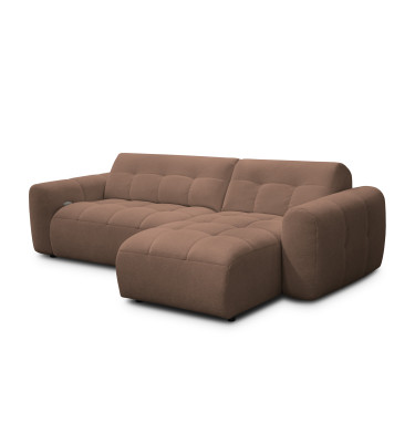 Ecksofa 4-Sitzer rechts LUMERO, braun