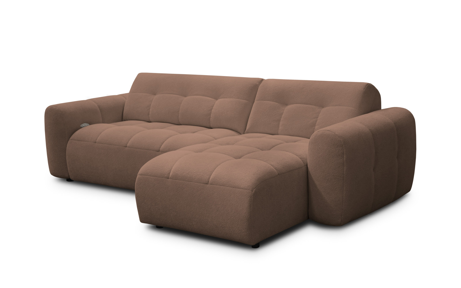 Ecksofa 4-Sitzer rechts LUMERO, braun