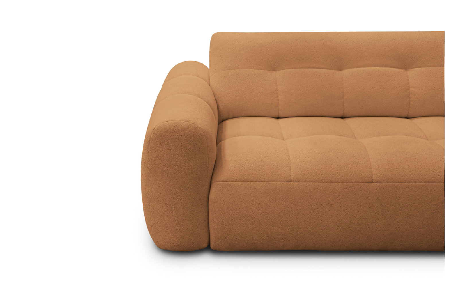 Ecksofa 4-Sitzer rechts LUMERO, orange