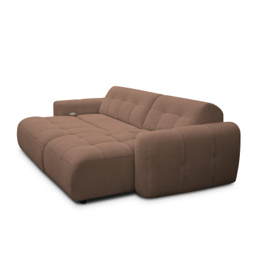 Ecksofa 4-Sitzer rechts LUMERO, braun