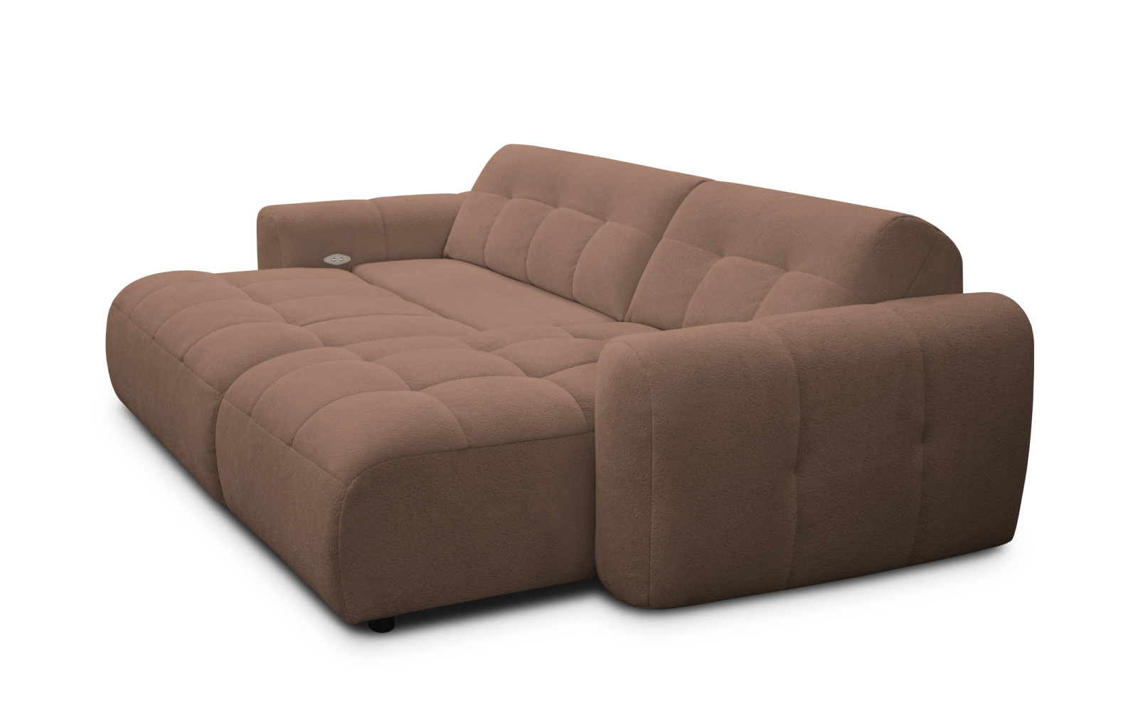 Ecksofa 4-Sitzer rechts LUMERO, braun