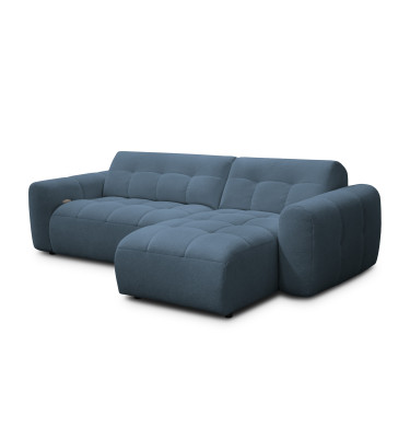 Ecksofa 4-Sitzer rechts LUMERO, marineblau
