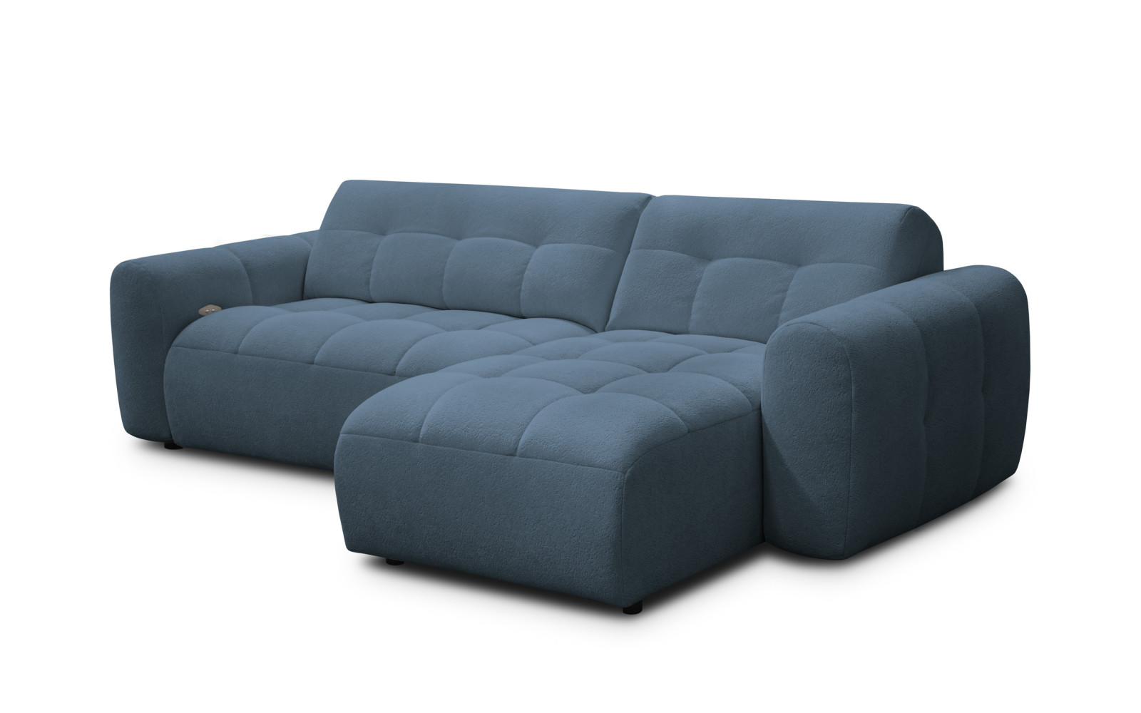 Ecksofa 4-Sitzer rechts LUMERO, marineblau