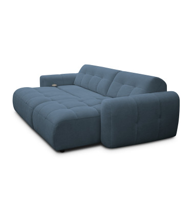 Ecksofa 4-Sitzer rechts LUMERO, marineblau