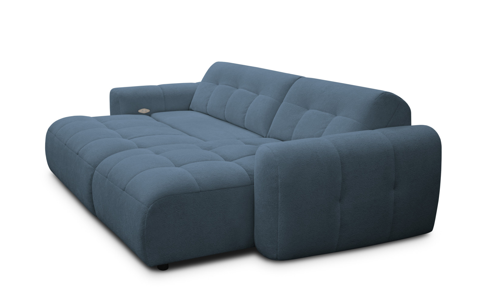 Ecksofa 4-Sitzer rechts LUMERO, marineblau