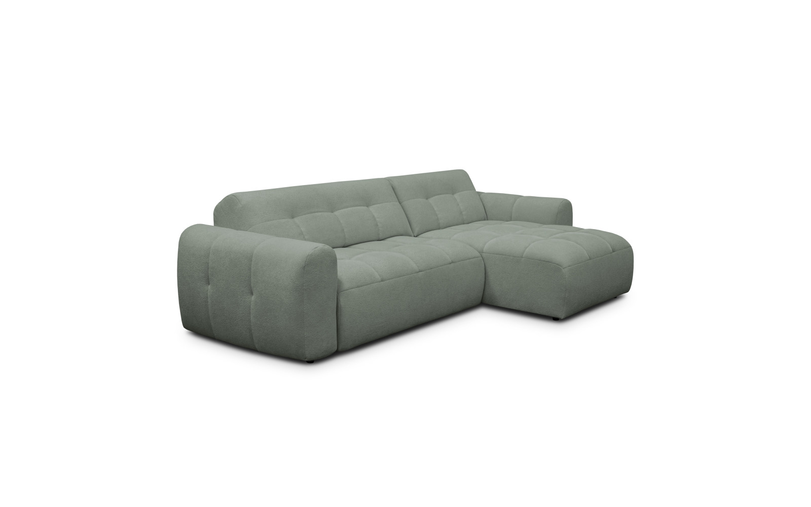 Ecksofa 4-Sitzer rechts LUMERO, olive
