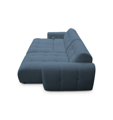 Ecksofa 4-Sitzer rechts LUMERO, marineblau
