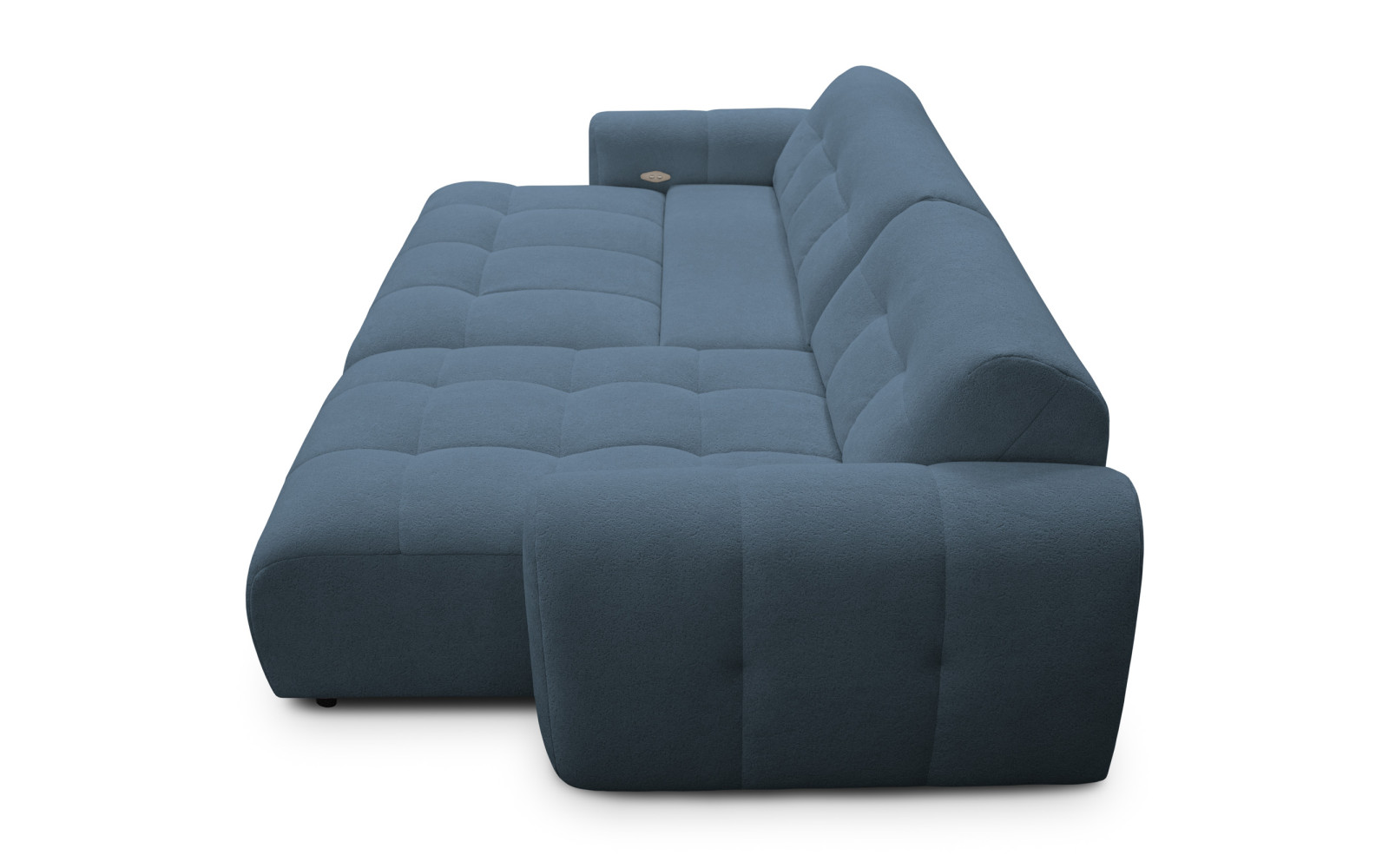 Ecksofa 4-Sitzer rechts LUMERO, marineblau