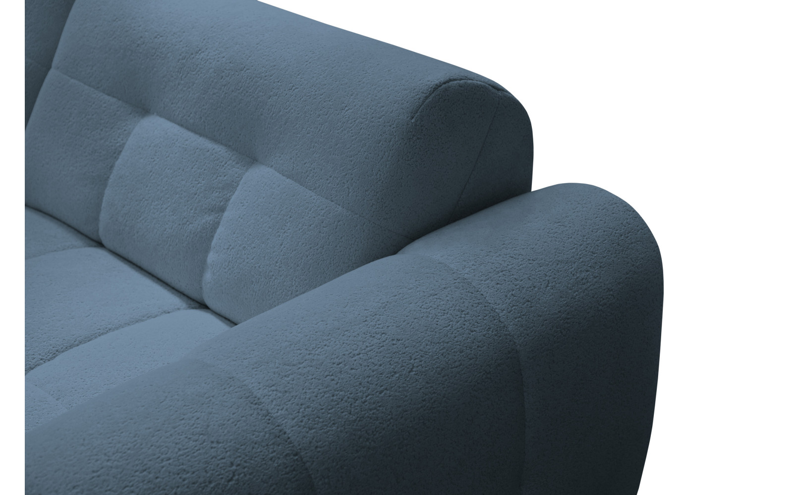 Ecksofa 4-Sitzer rechts LUMERO, marineblau