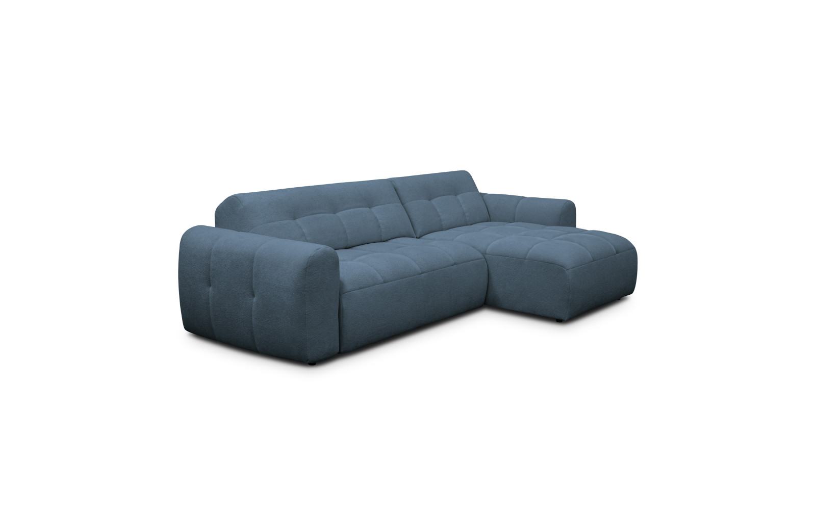 Ecksofa 4-Sitzer rechts LUMERO, marineblau