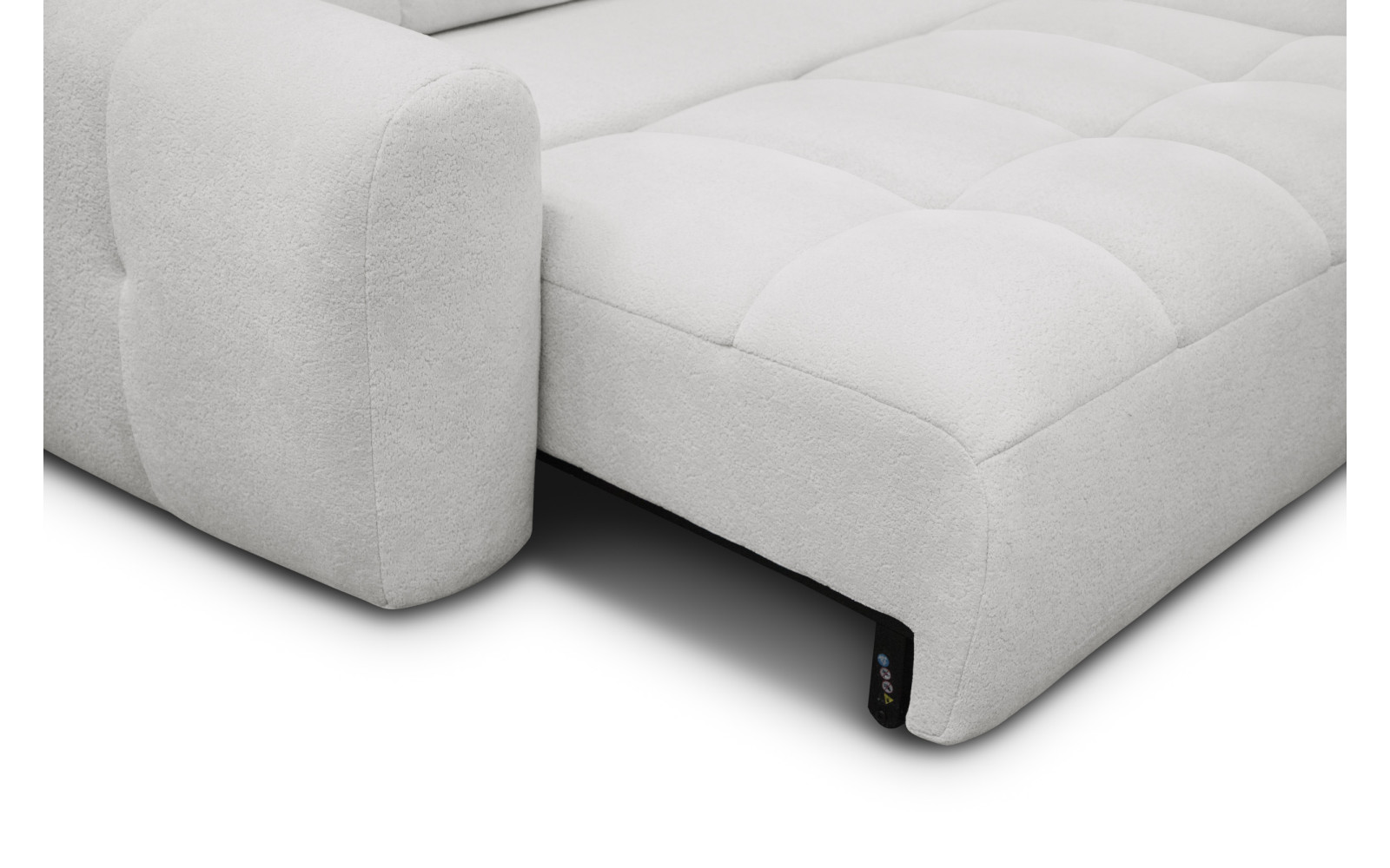 Ecksofa 4-Sitzer rechts LUMERO, hellgrau