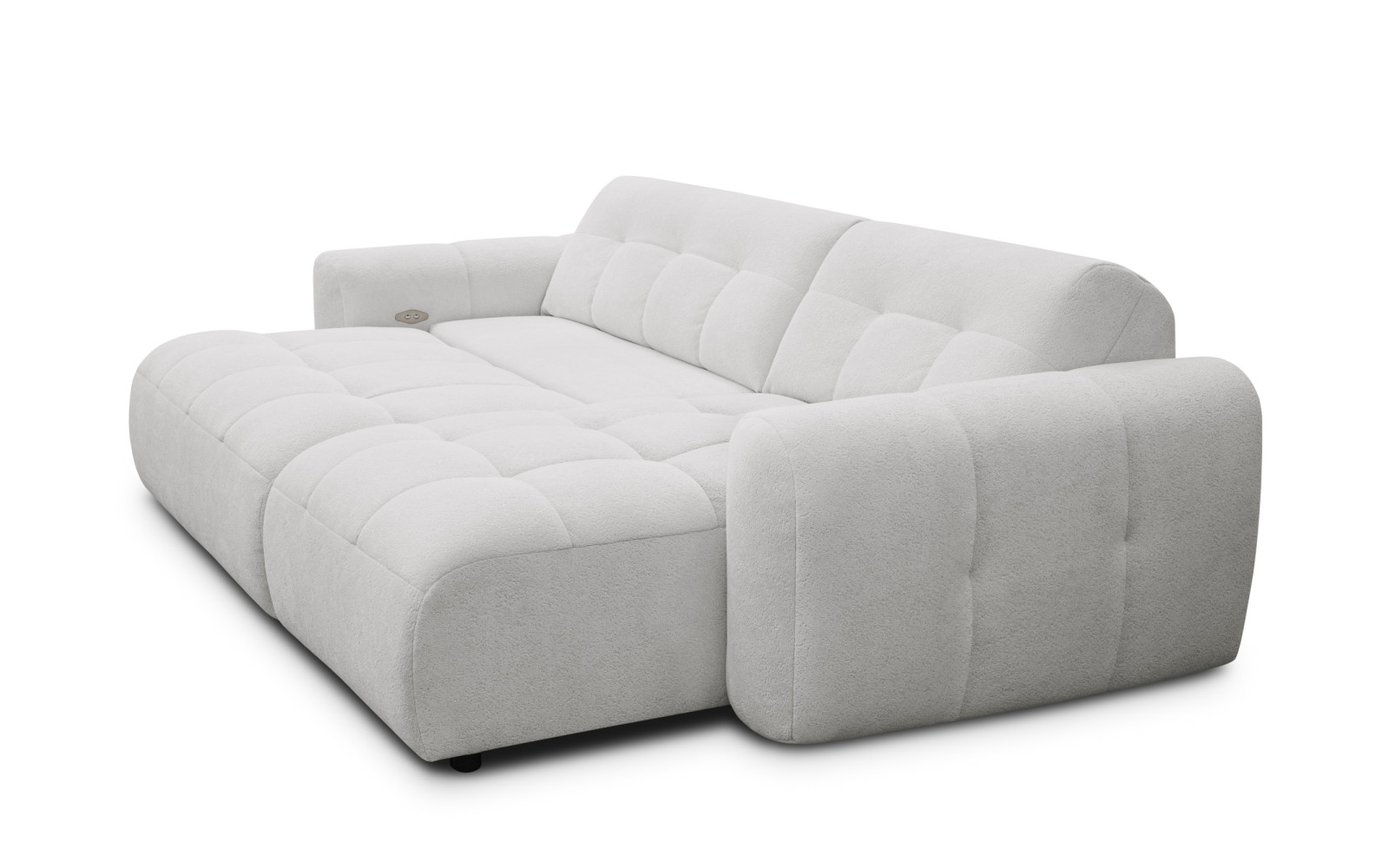 Ecksofa 4-Sitzer rechts LUMERO, hellgrau