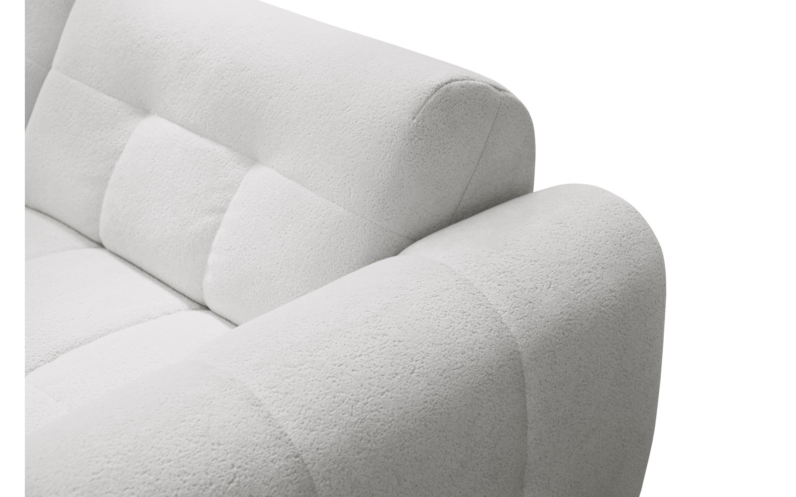 Ecksofa 4-Sitzer rechts LUMERO, hellgrau