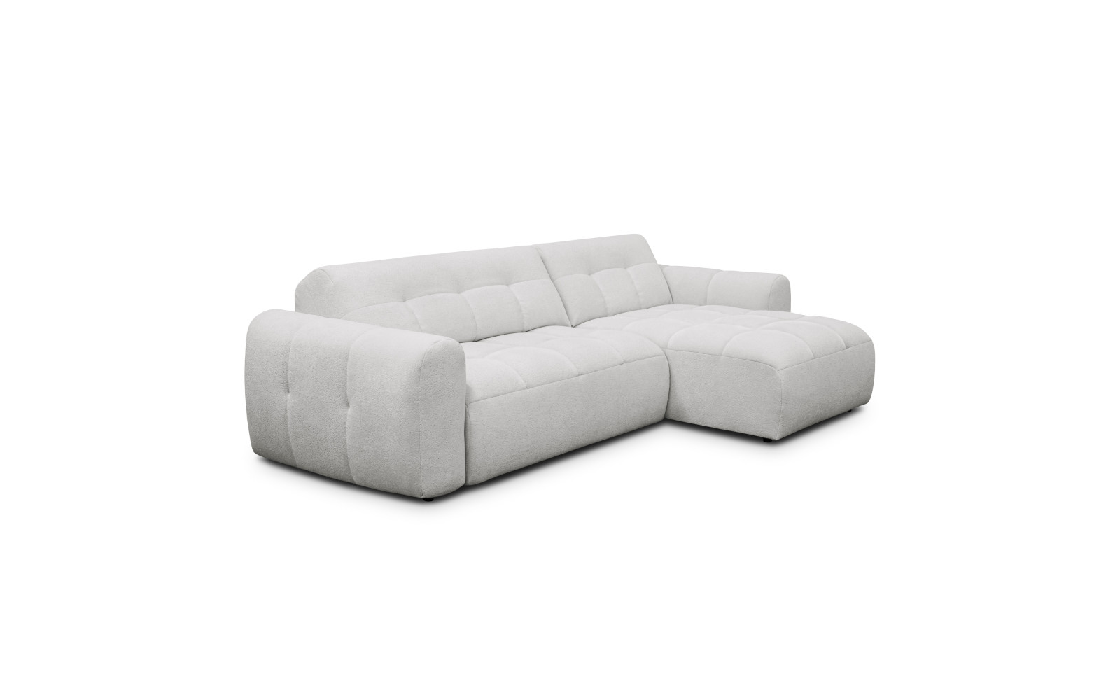 Ecksofa 4-Sitzer rechts LUMERO, hellgrau