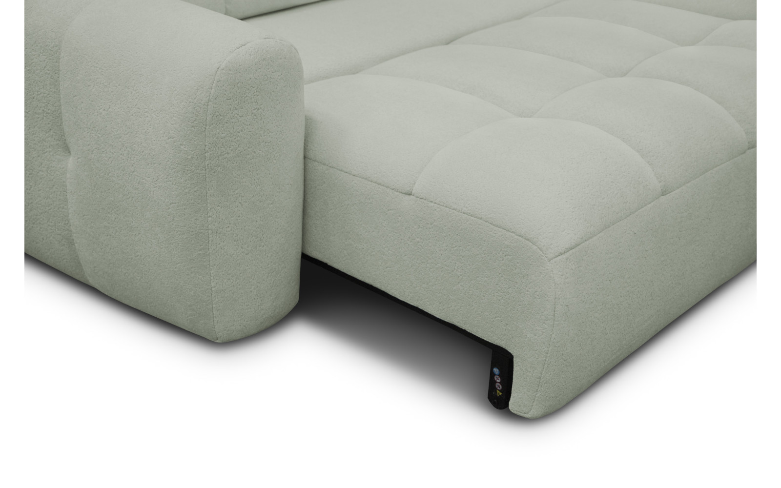 Ecksofa 4-Sitzer rechts LUMERO, hellgrün