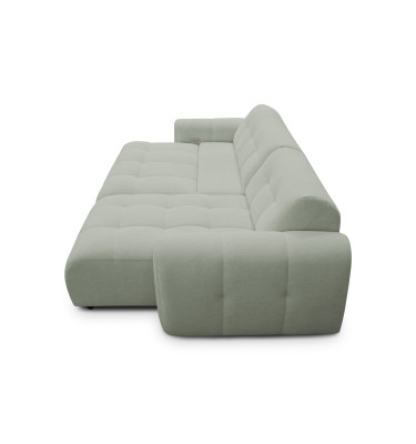 Ecksofa 4-Sitzer rechts LUMERO, hellgrün