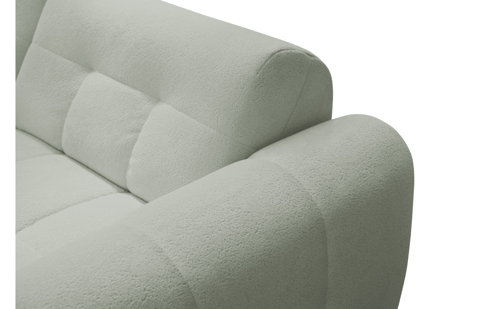 Ecksofa 4-Sitzer rechts LUMERO, hellgrün