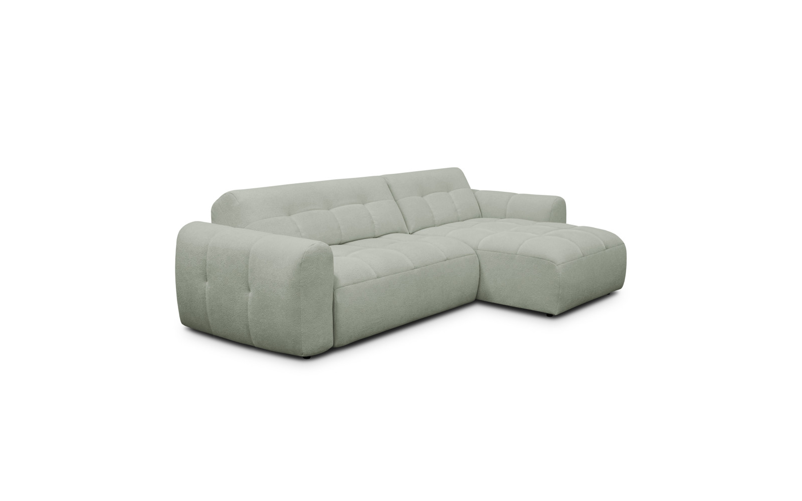 Ecksofa 4-Sitzer rechts LUMERO, hellgrün