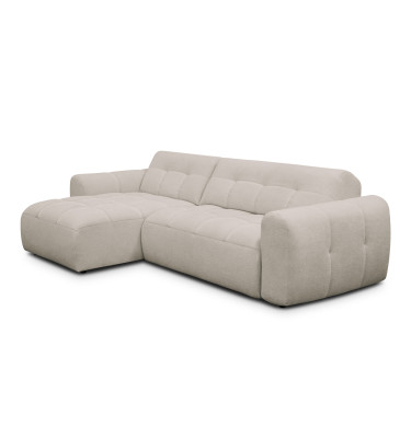 Ecksofa 4-Sitzer links LUMERO, creme