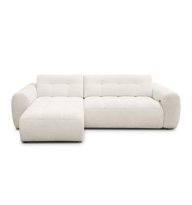 Ecksofa 4-Sitzer links LUMERO, creme
