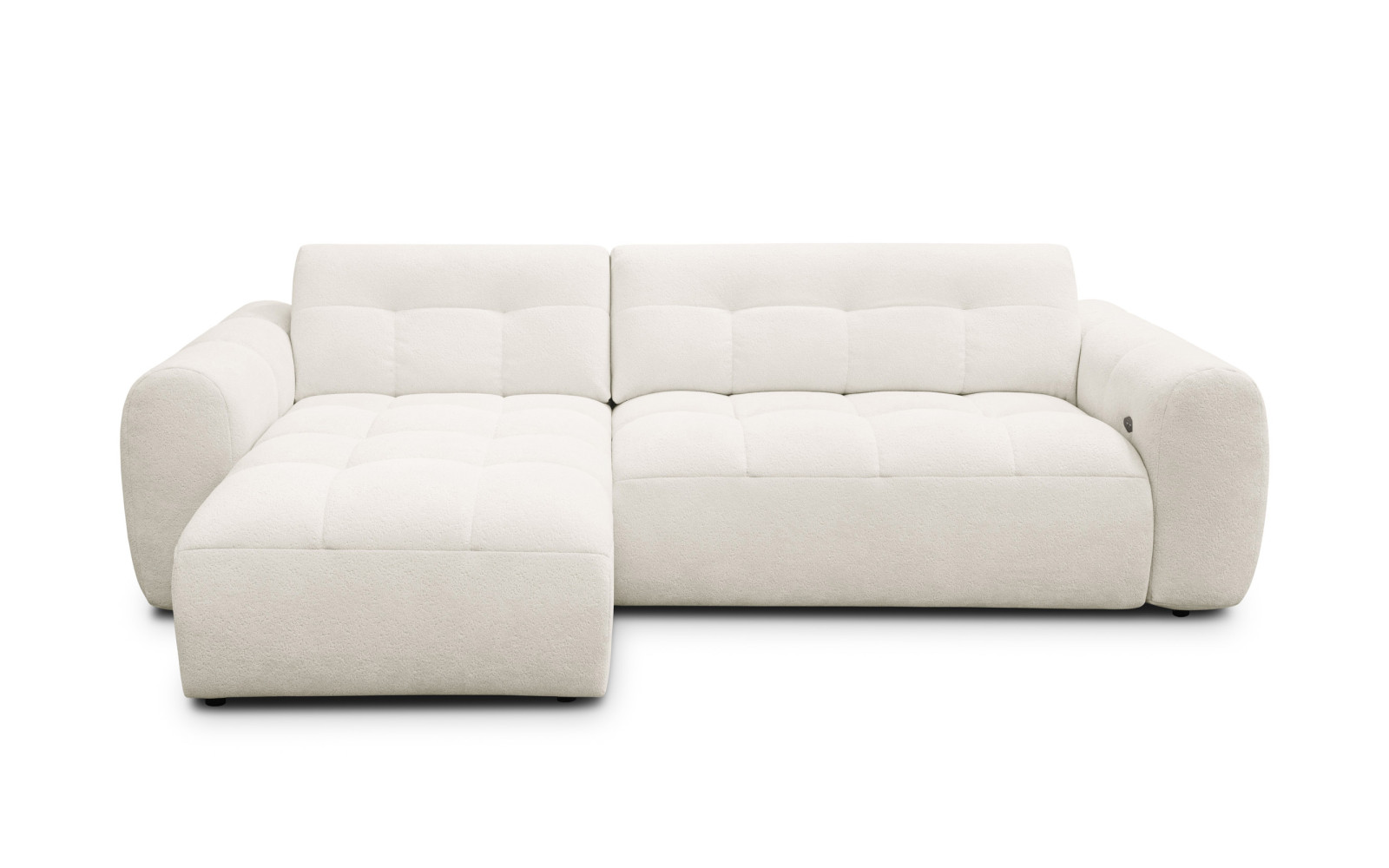 Ecksofa 4-Sitzer links LUMERO, creme