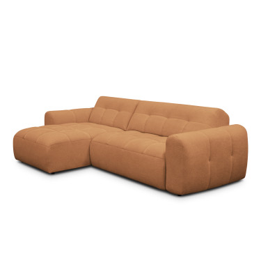 Ecksofa 4-Sitzer links LUMERO, orange