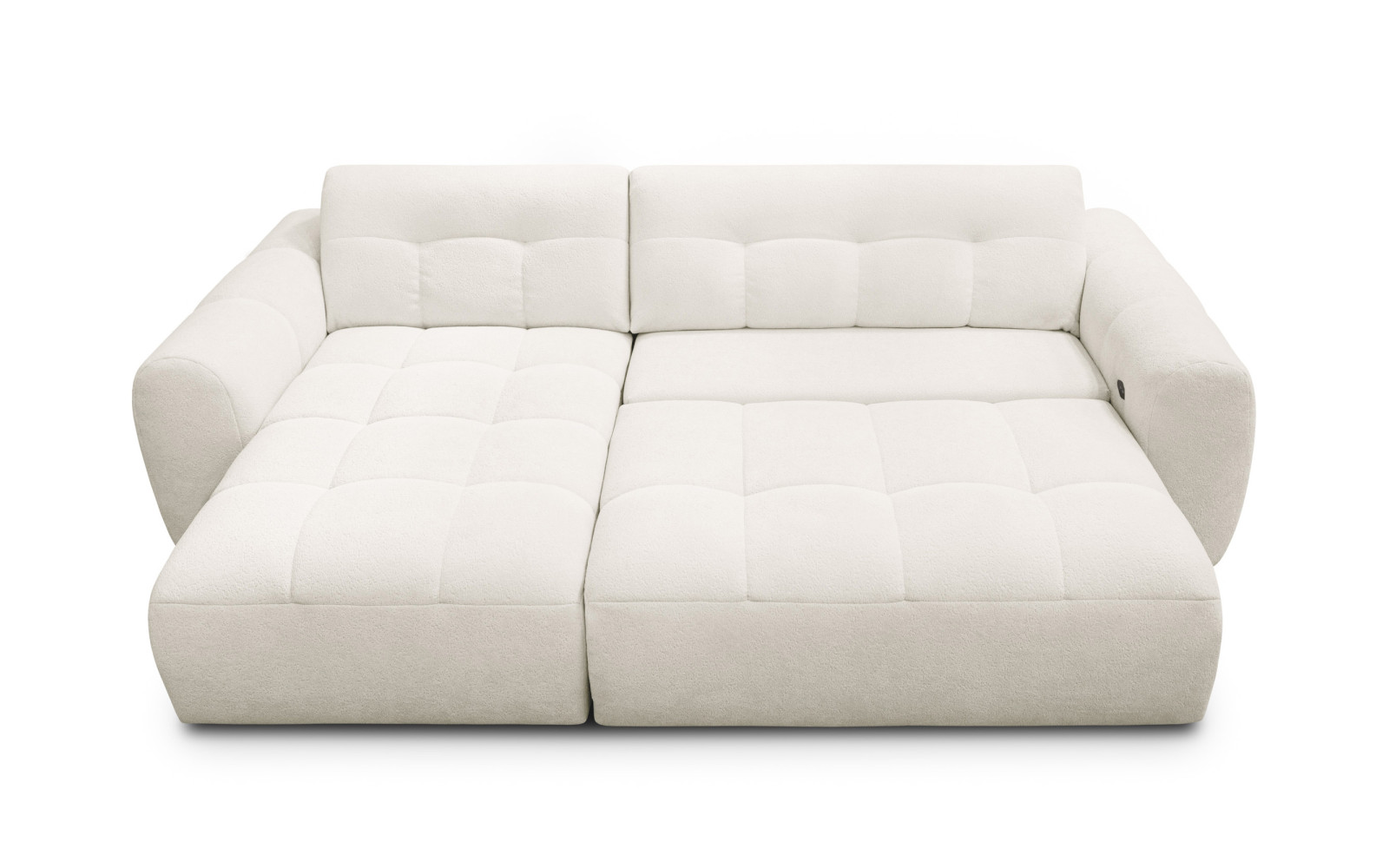Ecksofa 4-Sitzer links LUMERO, creme