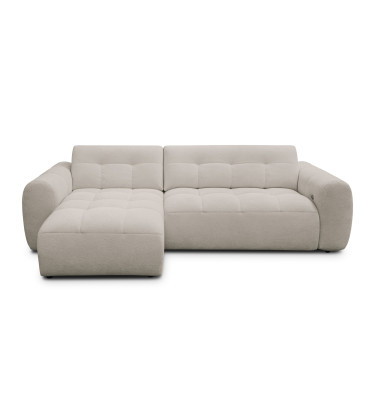 Ecksofa 4-Sitzer links LUMERO, creme