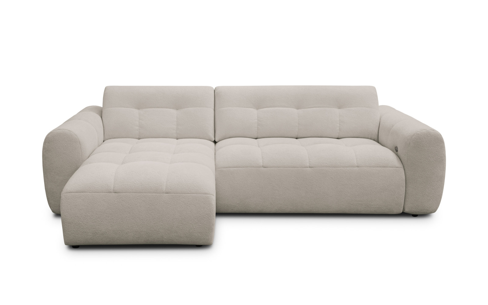 Ecksofa 4-Sitzer links LUMERO, creme