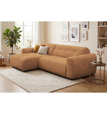 Ecksofa 4-Sitzer links LUMERO, orange