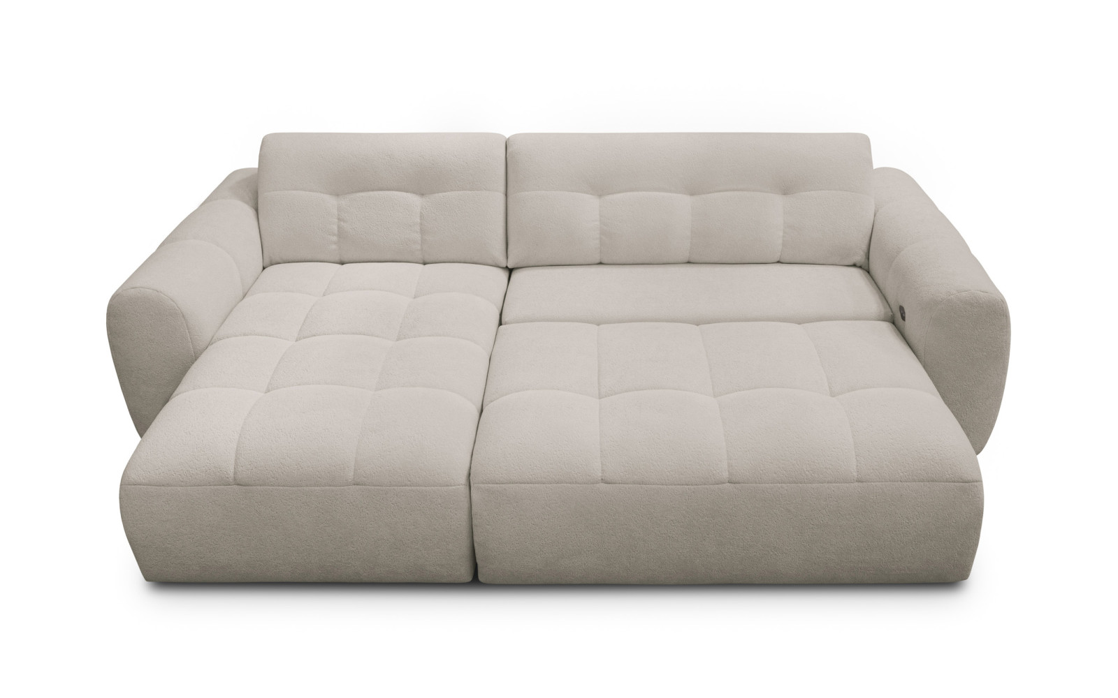 Ecksofa 4-Sitzer links LUMERO, creme