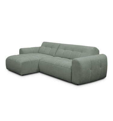 Ecksofa 4-Sitzer links LUMERO, olive