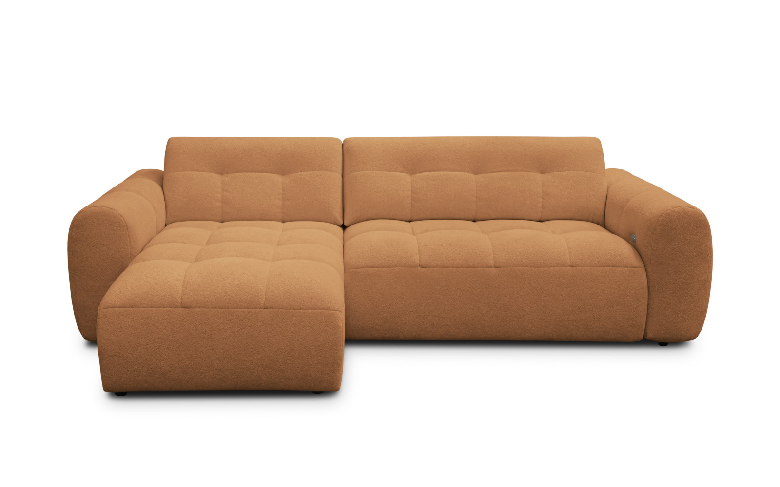 Ecksofa 4-Sitzer links LUMERO, orange