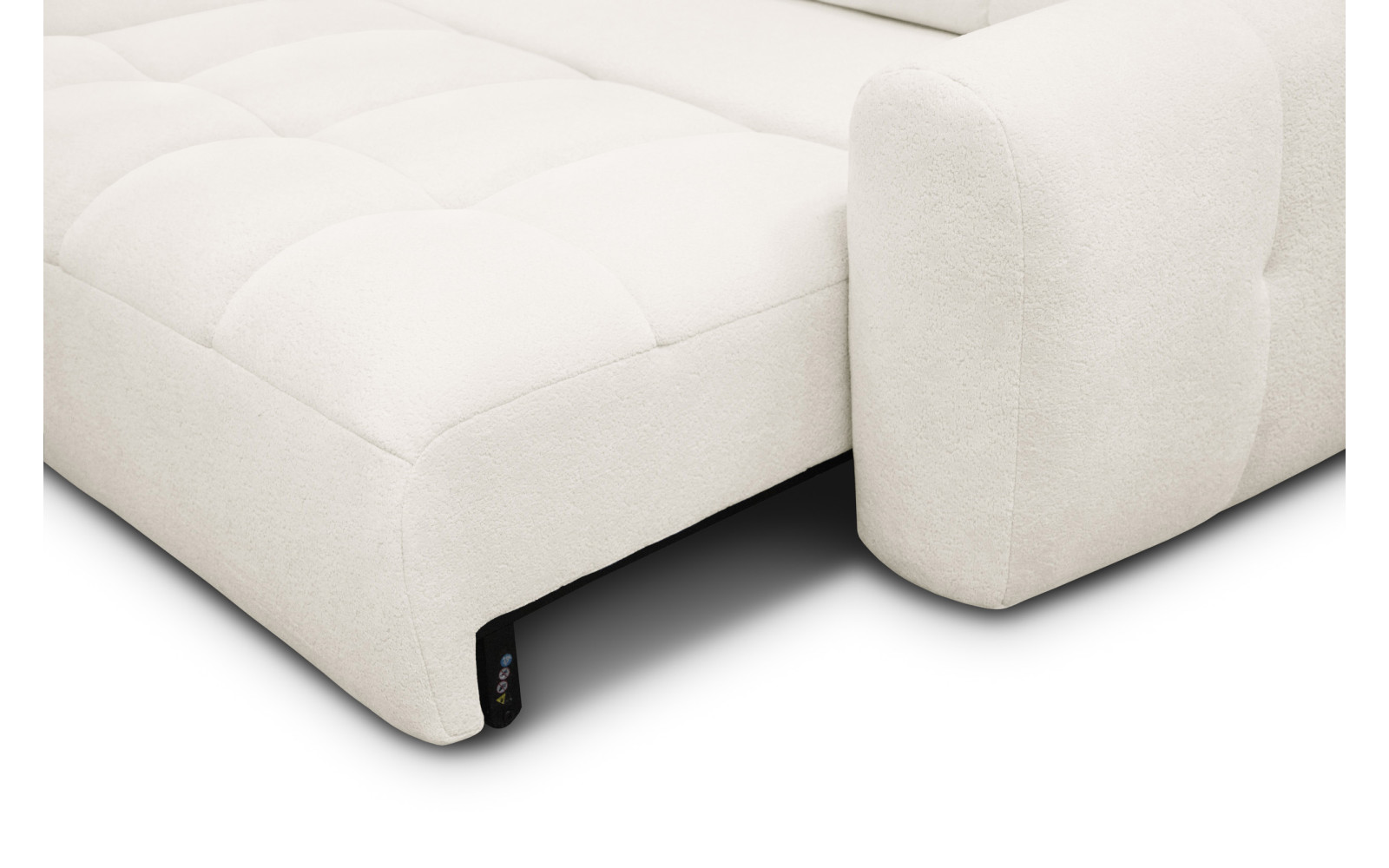 Ecksofa 4-Sitzer links LUMERO, creme