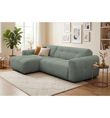 Ecksofa 4-Sitzer links LUMERO, olive