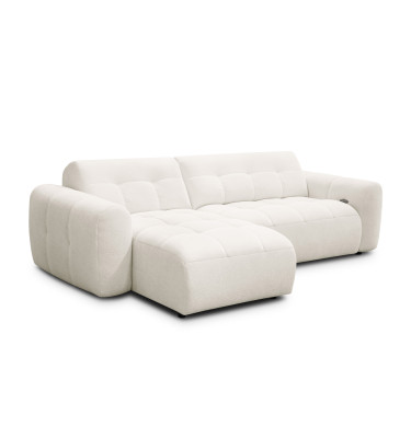 Ecksofa 4-Sitzer links LUMERO, creme