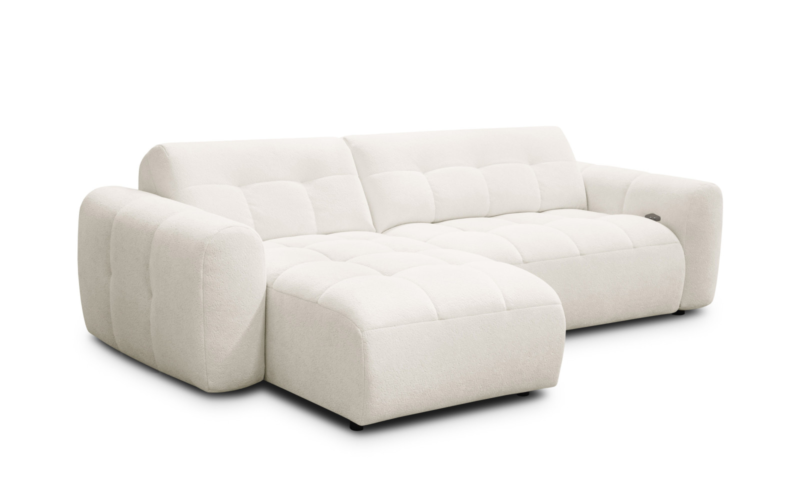 Ecksofa 4-Sitzer links LUMERO, creme