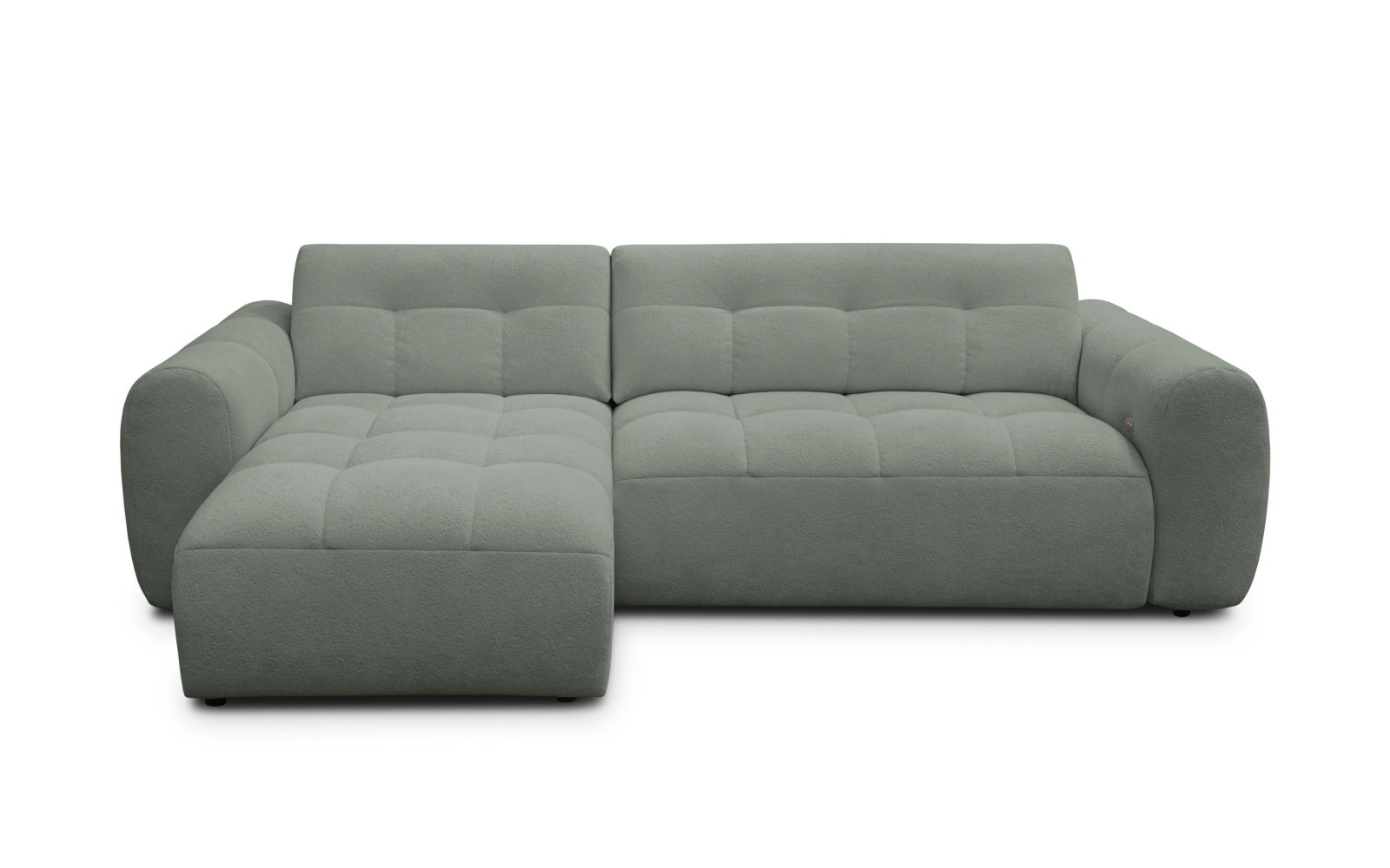 Ecksofa 4-Sitzer links LUMERO, olive