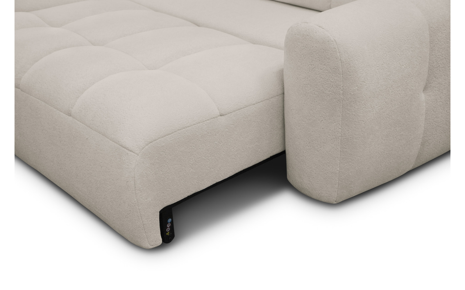 Ecksofa 4-Sitzer links LUMERO, creme