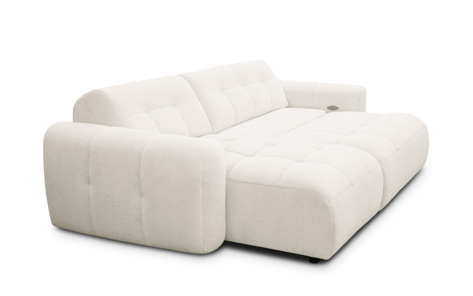 Ecksofa 4-Sitzer links LUMERO, creme