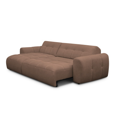 Ecksofa 4-Sitzer links LUMERO, braun