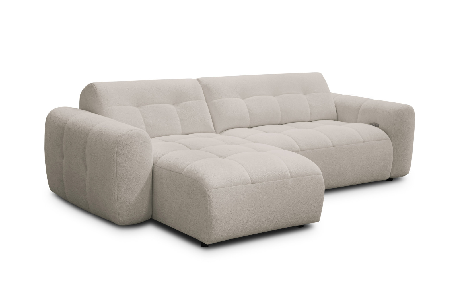 Ecksofa 4-Sitzer links LUMERO, creme